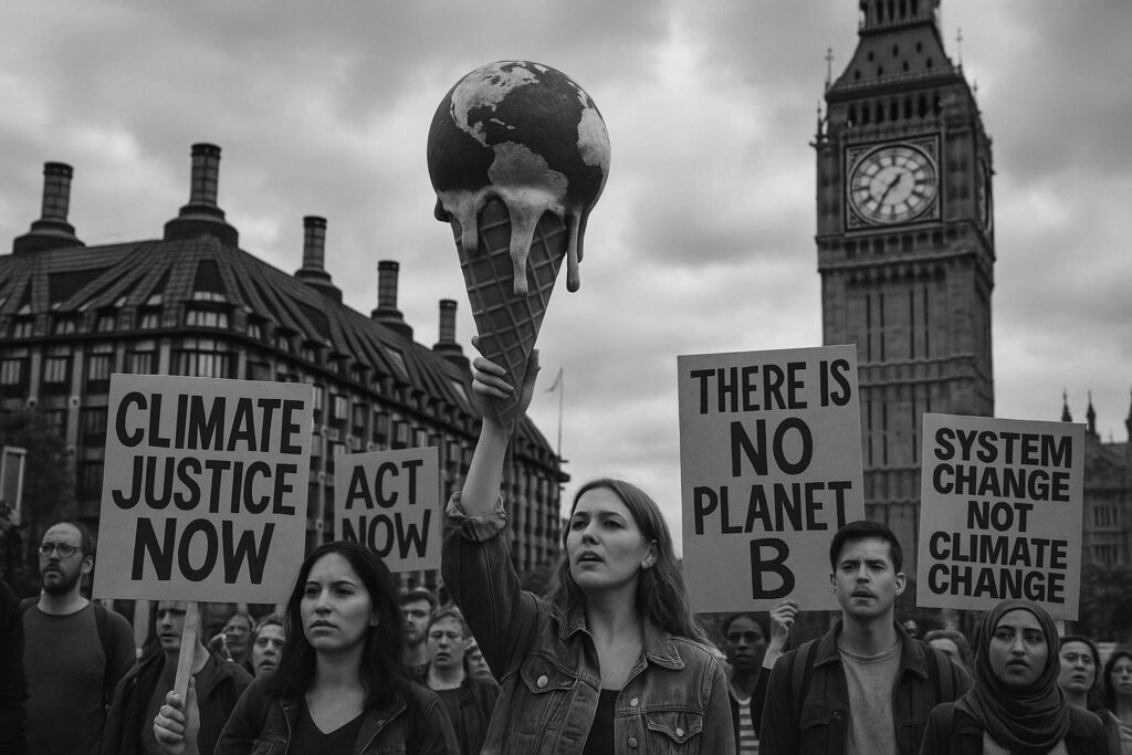 Thousands rally at Westminster urging MPs to fund climate action for hardest hit communities