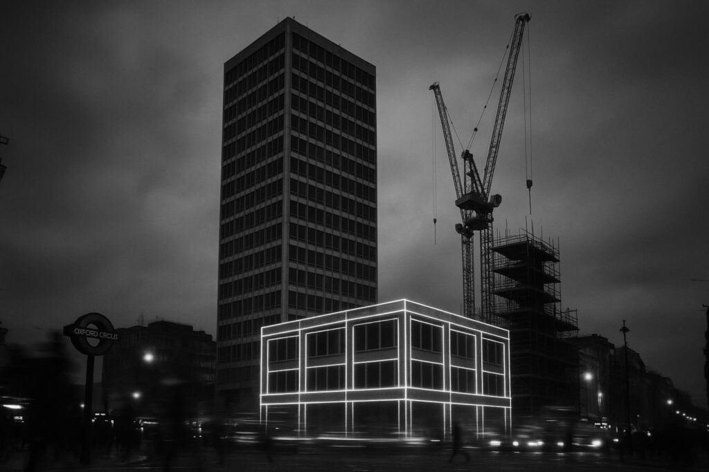 KPF and Berkeley propose retrofit of Oxford Circus tower with new seven‑storey Oxford Street podium